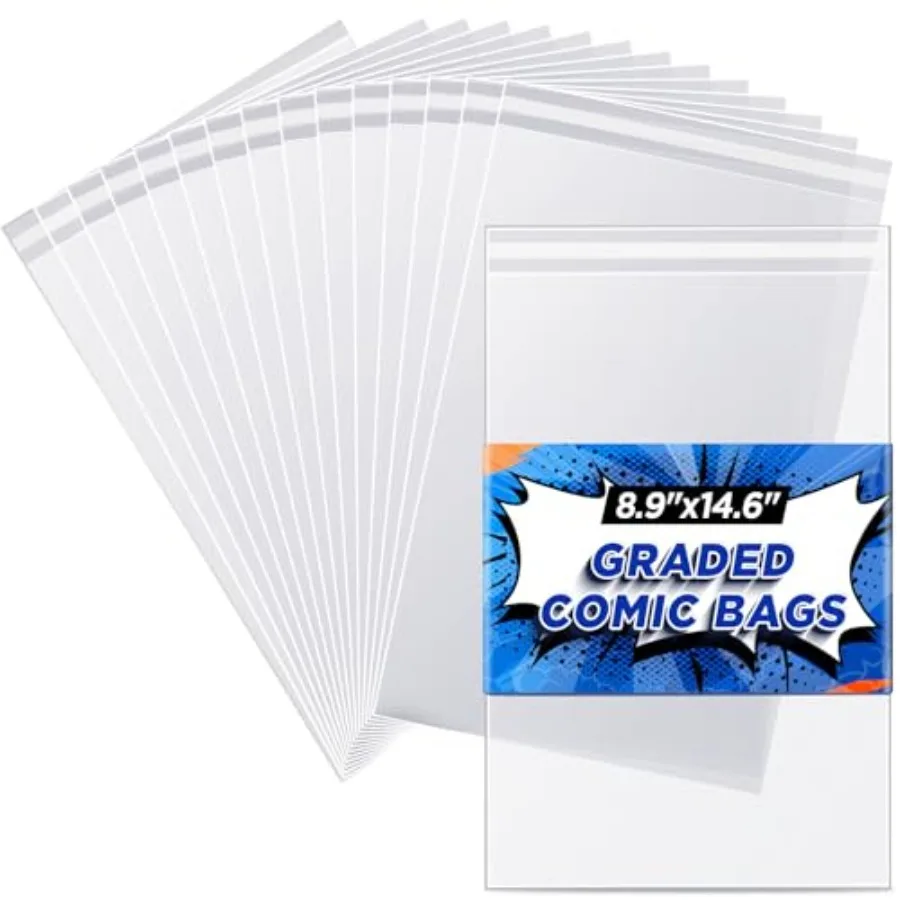 

Сумки для комиксов с градуировкой, рукава для комиксов для плиток CGC и CS, без кислотной архивации, качественная закрывающаяся защитная упаковка для комиксов o