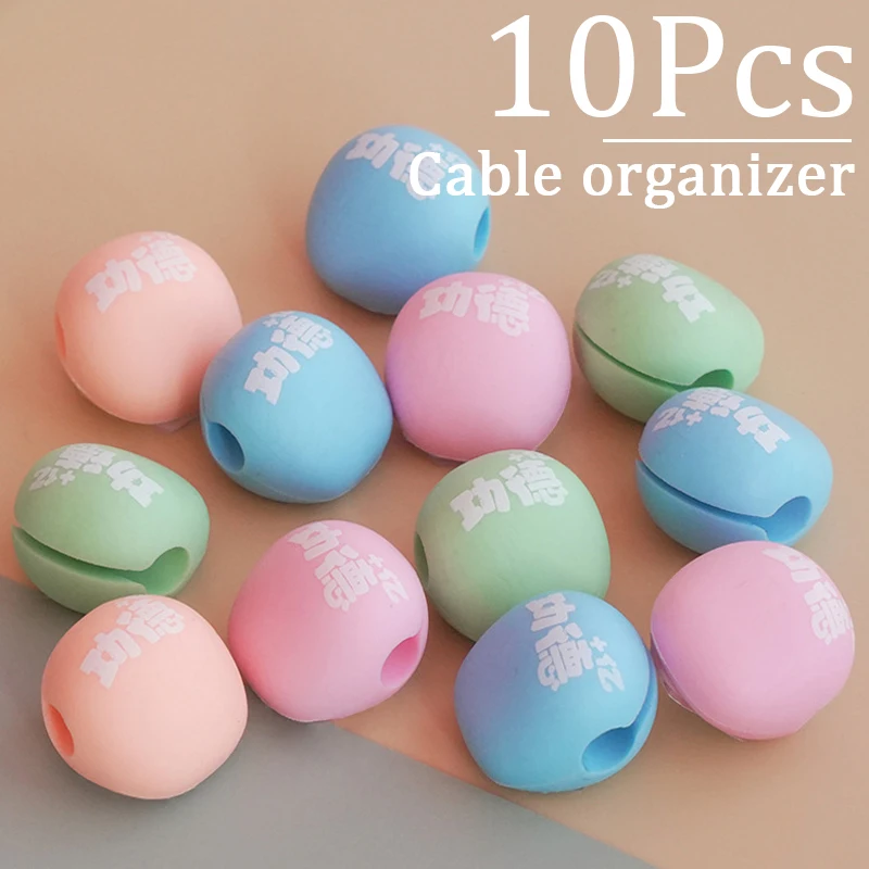 Multifunctional Cable Organizer Clip Holder Wooden Fish Hooks Wire Wall Hooks Hanger Storage Cable Holder for Earphone Mouse