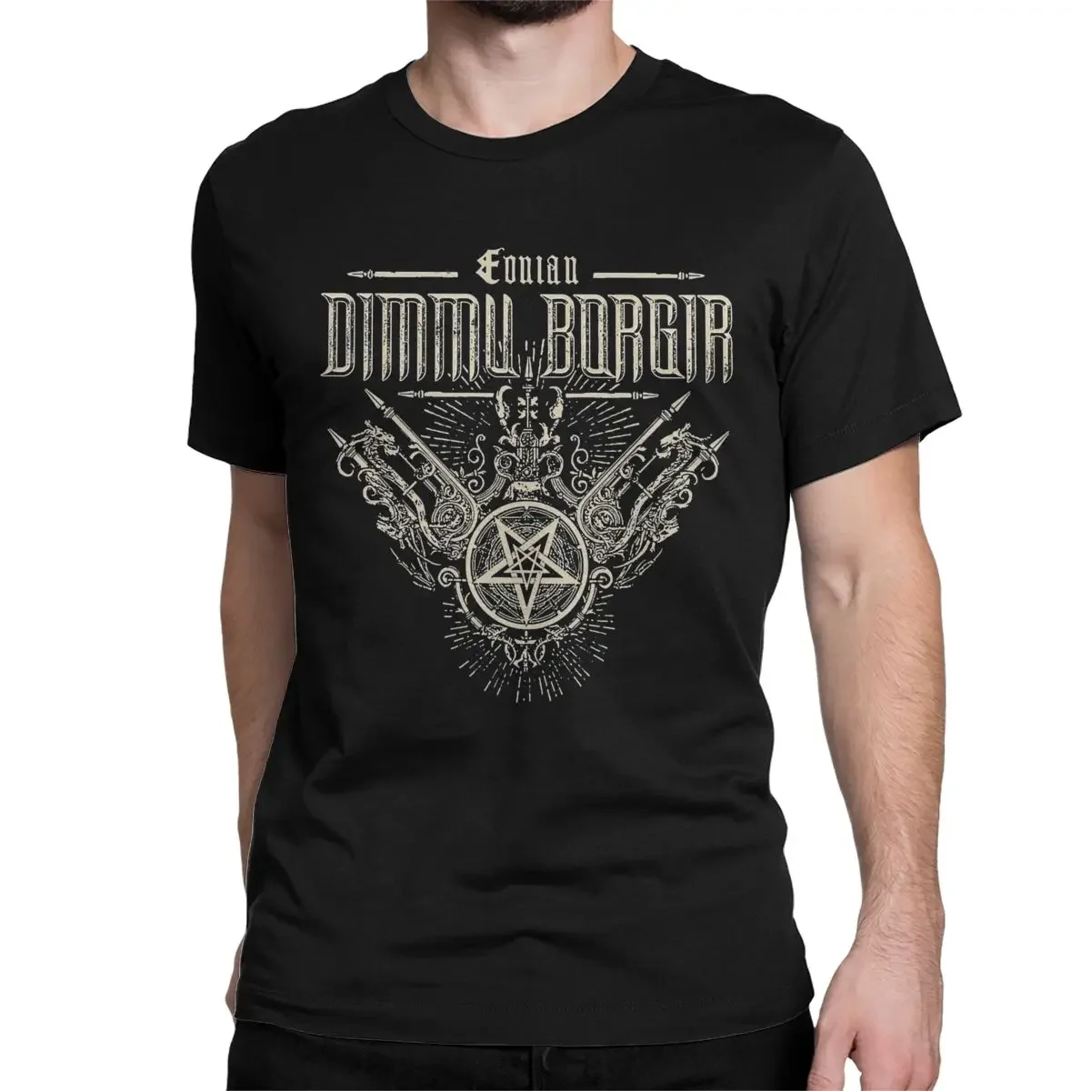 Black Metal Band Rock Music for Men Women T Shirt Dimmu Borgir Novelty Tee Shirt Short Sleeve T-Shirt 100% Cotton  Clothes