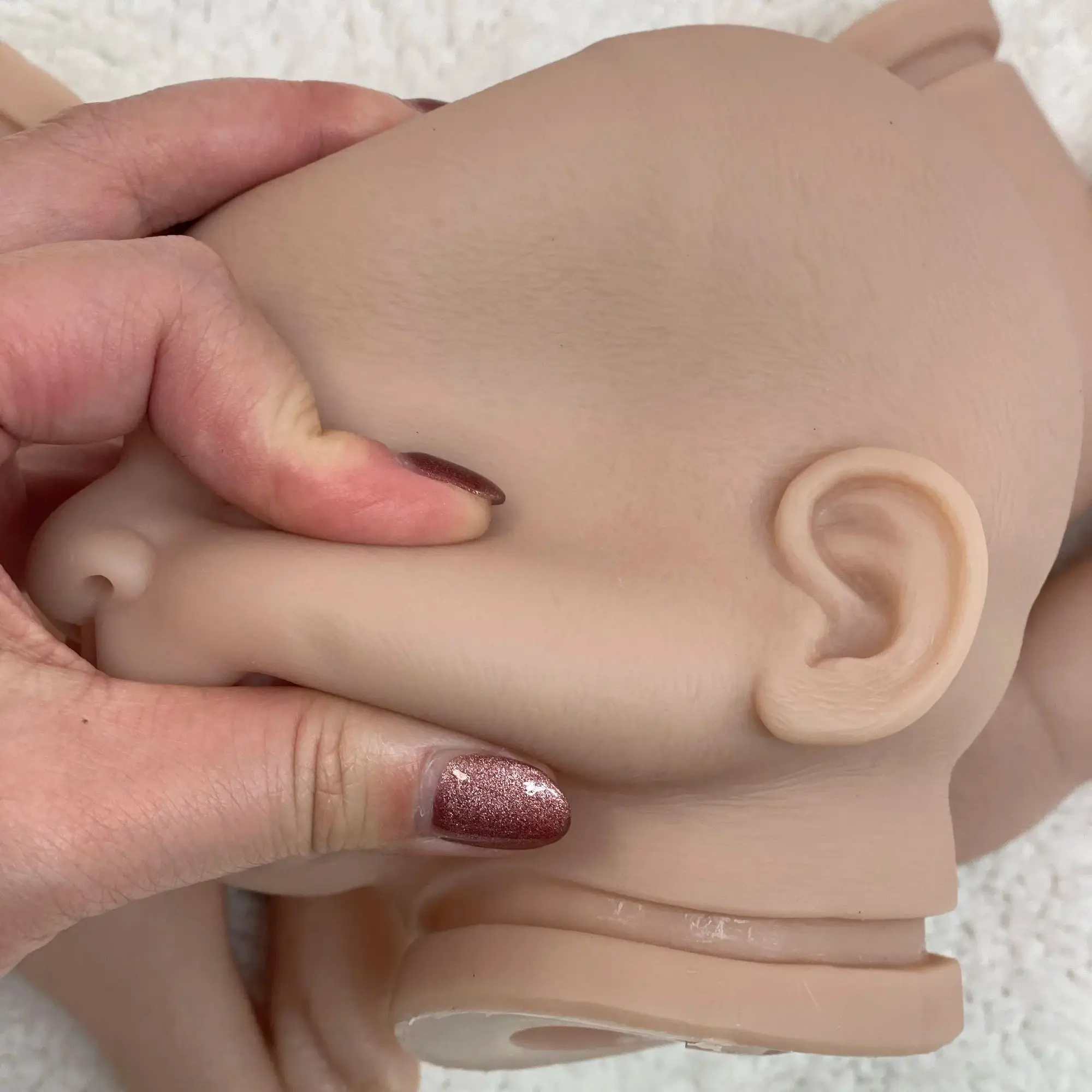 50CM Bebé Reborn Doll Kits With Realistic Skin Wrinkles Painted/Unpainted Sleeping Newborn Baby Soft Vinyl Unfinshed Kit Toys