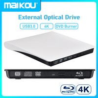 USB3.0 Bluray 4K Recorder  External Optical Drive 3D Player BD-RE Burner Recorder DVD+/-RW DVD-RAM