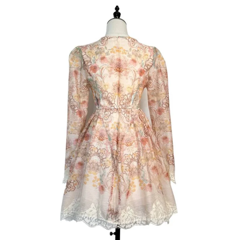 Ele encaje Patchwork estampado redondo Ne Dr lujo Faion cintura alta A-Line falda larga Sve tela de terciopelo Mujer Dr