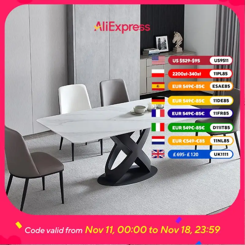 

Italian Design Dining Tables Square Party Work Luxury Kitchen Dining Tables Nordic Eating White Mesas De Comedor Home Furniture