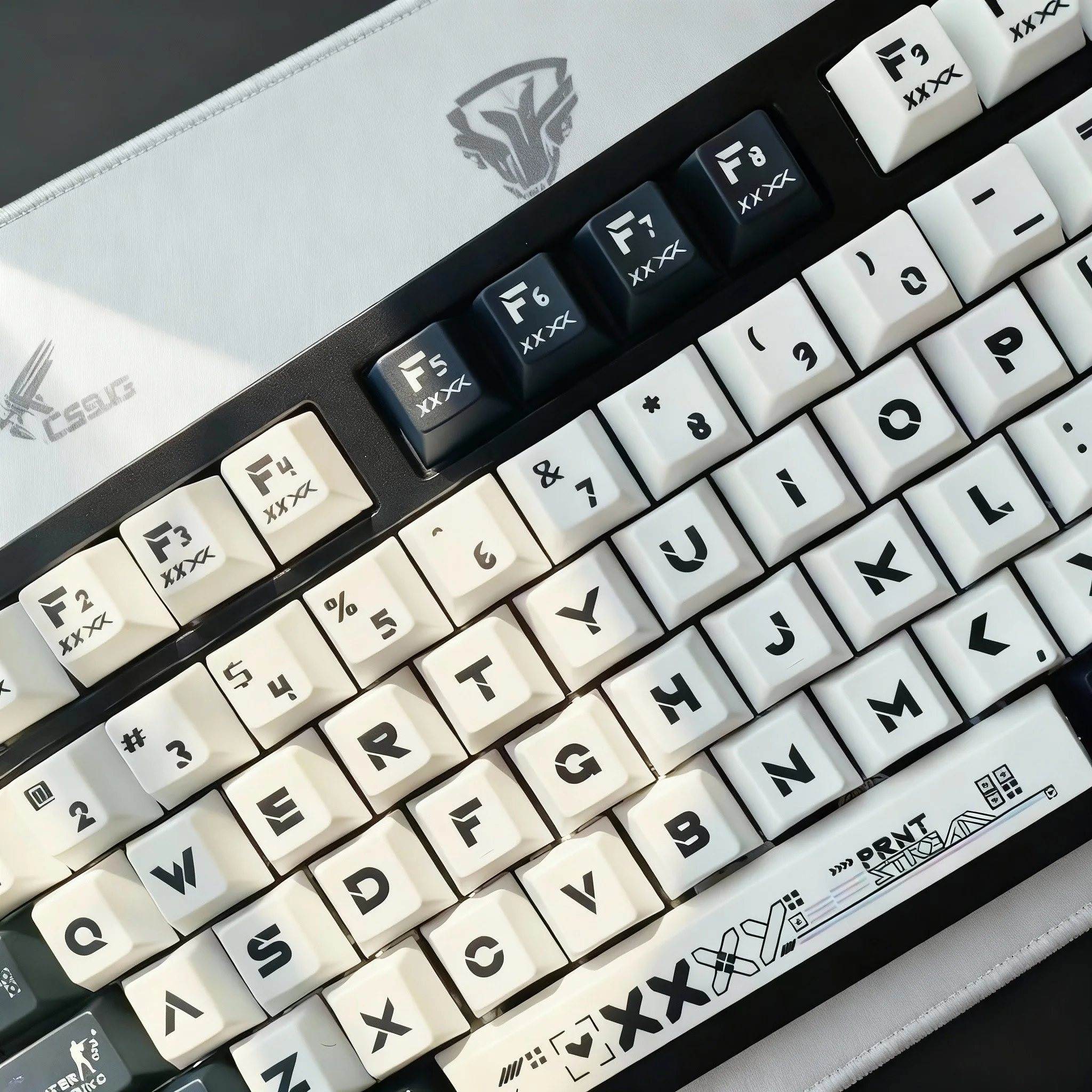 130-Tasten Fünf Seiten Dye Sub PBT Tastenkappen Cherry Profile Printstream Themed Tastenkappe für mechanische MX Switch-Tastatur