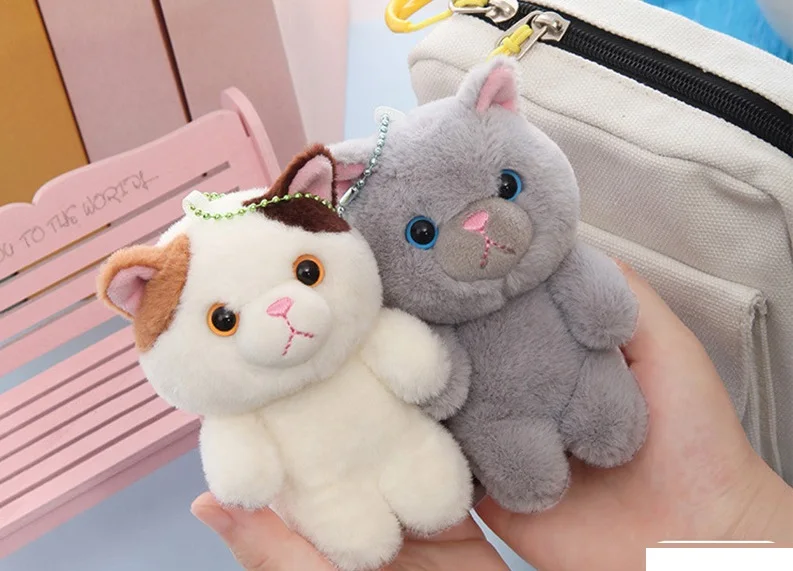 Mignon Meow soeur poupée doux mignon en peluche poupée chat sac à dos pendentif pour filles cadeau d'anniversaire poupée en tissu