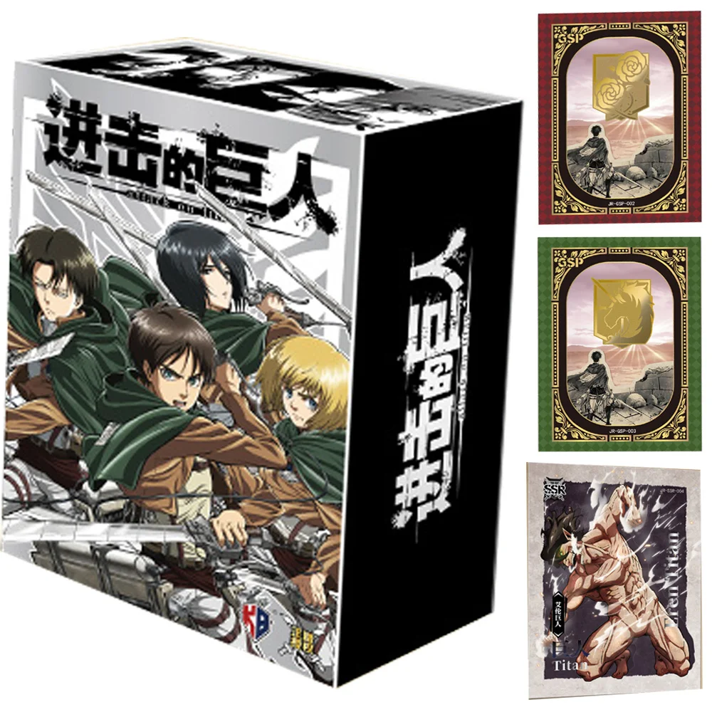 Original Attack on Titan Card For Children Mikasa·Ackerman Armin Arlert Metal Guardian Limited Game Collection Card Kids Gifts