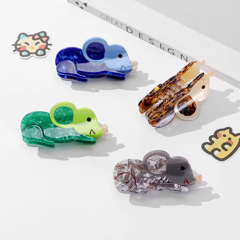 עולם קטן מרענן שיער טופר עיצוב חמוד אצטט splacing בגודל בינוני שיער טופר קליפים אבזרים לשיער נשים