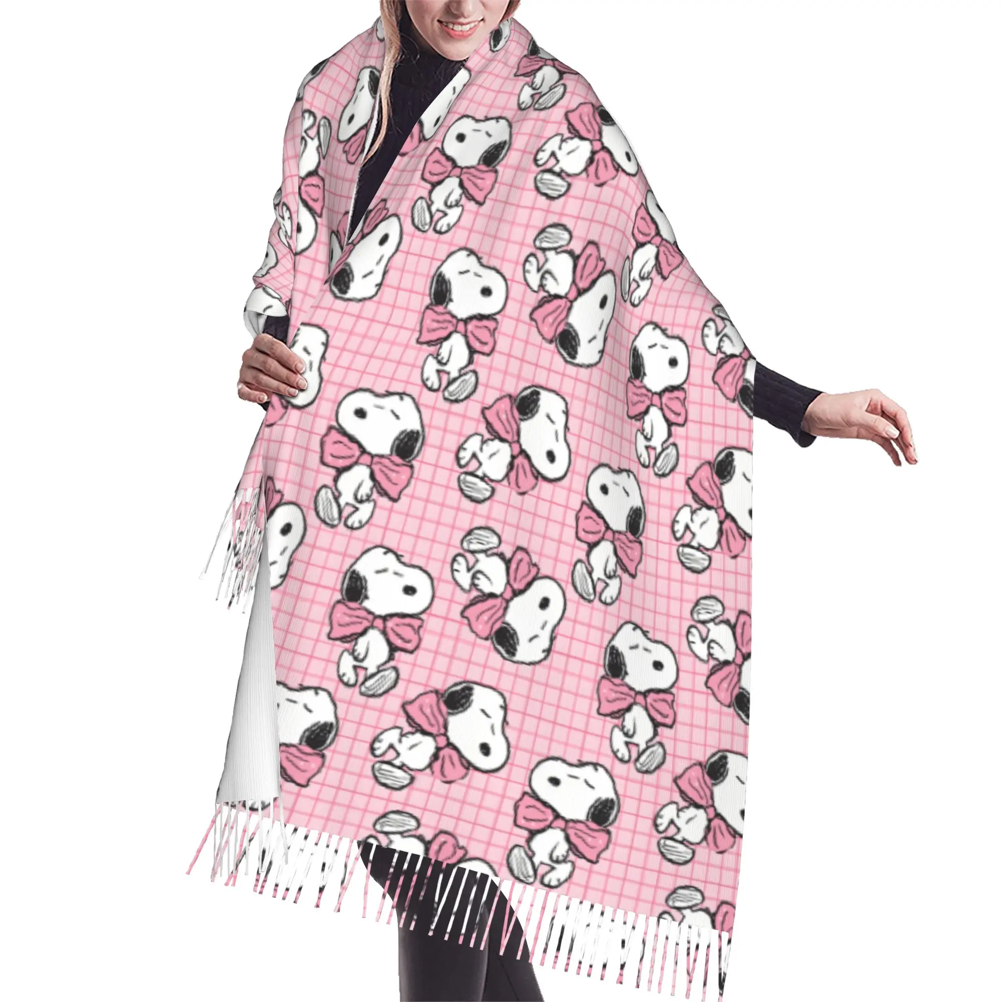 Personalized Printed S-snoopied Dog Scarf Women Men Winter Fall Warm Scarves Anime Manga Shawl Wrap