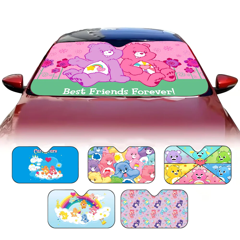 Cute Care B-Bears Anti-Scratch Windshield Sunshade Car Window Windscreen Cover Sun Shade Auto Sun Visor Car-covers Car Solar
