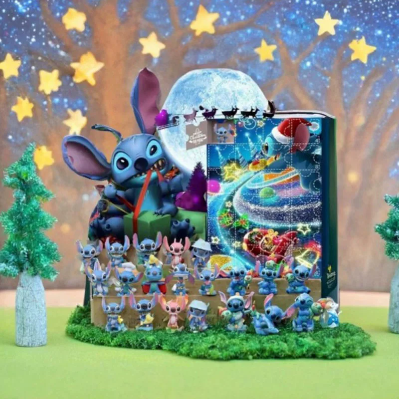 

Куклы Лило Стич, календарь, подарочная коробка, мультяшный Стич, приятный сюрприз, день обратного отсчета, игрушки «сделай сам», креативные рождественские подарки для мальчиков и девочек