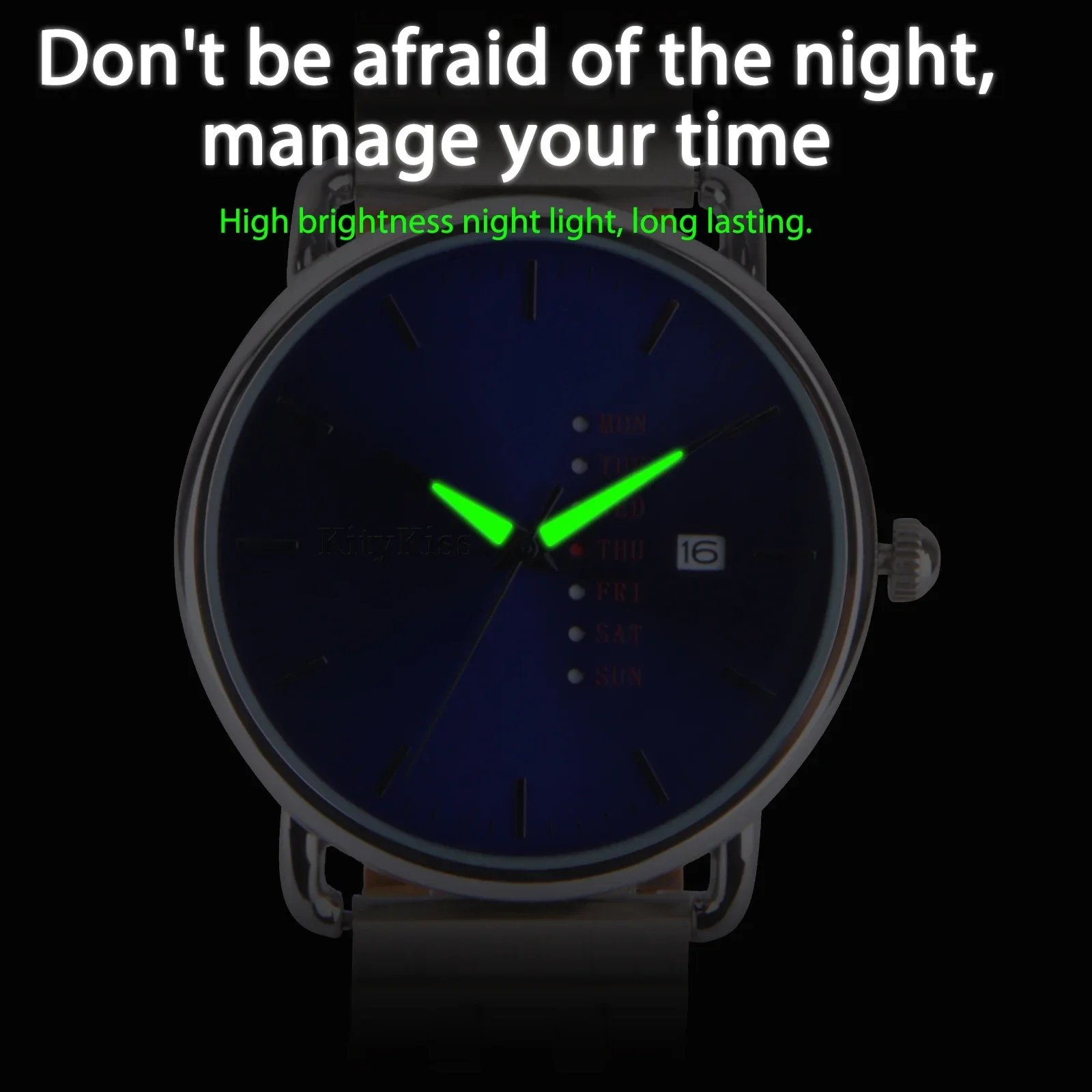 KityKiss Reloj fino de madera resistente al agua, reloj de cuarzo con fecha semanal para hombres y mujeres, aleación combinada con reloj de madera, embalaje de regalo