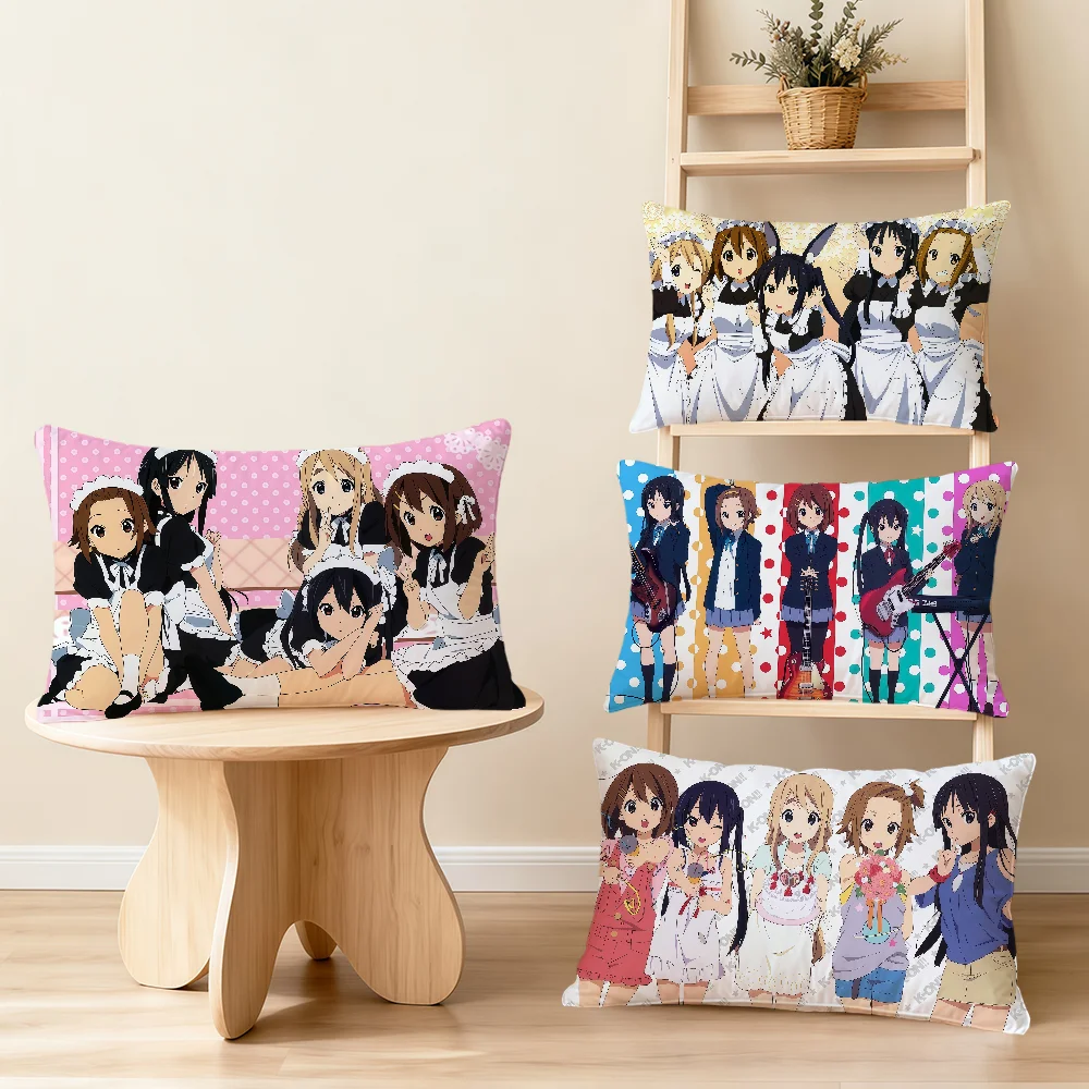 Fotografia 5: Capa de almofada clássica de anime, fofa, K-ON, rosa, y2k, retangular, para casa, sofá, sala de estar, dormitório, cabeceira, hogar, presente