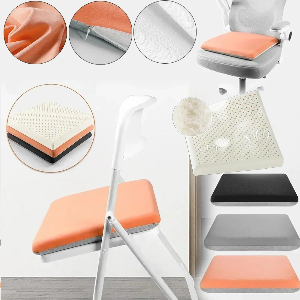 

Thickened Natural Latex Seat Cushion with Removable Mat Cover Suitable for Office Chair Car Seat Floor Pad Cojines Para Sillas방석
