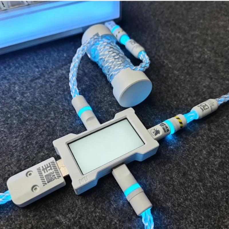 Keyboard Cable 8k Magnetic Hot Swap Aviator Cable Single Crystal Copper Luminous Short Hub Cord