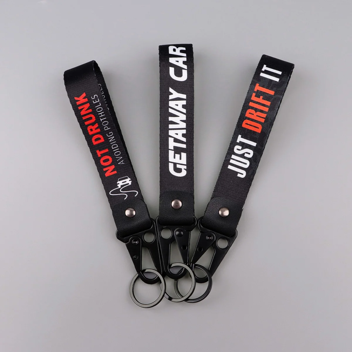 Racing Quote Just Drift It Eagle Beak Keychain Short Lanyard Speed Key Holder Cars Motorcycles Keychain Adorn Keyrings Gifts