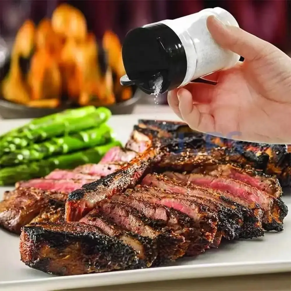 Simple Plastic Seasoning Jar 100/160/250ML Portable Salt Cellar Empty Condiment Storage Bottle BBQ