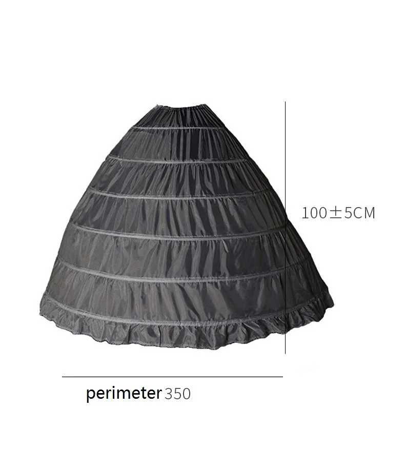 Подъюбник для свадебного платья, белая большая пышная Нижняя юбка для невесты, 6 обручей, подъюбники