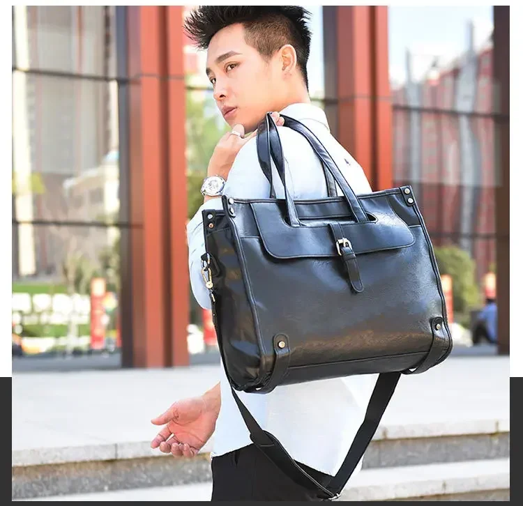 

Commute Simple Tote Bag Conference Bag Bag for Men Men's Briefcase Large Capacity Business Crossbody Computer Bag