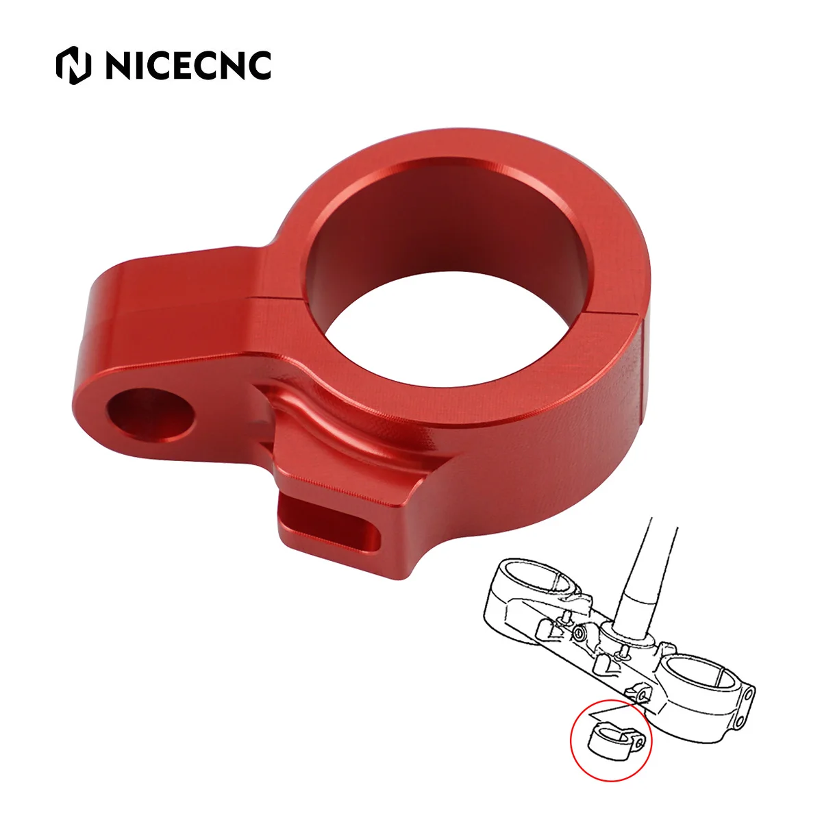 

NICECNC For Honda CRF250R CRF450R CRF250X CRF450X XR400R CR 125R 250R 500R 80 85 R RB Front Brake Hose Line Guide Cable Clamp