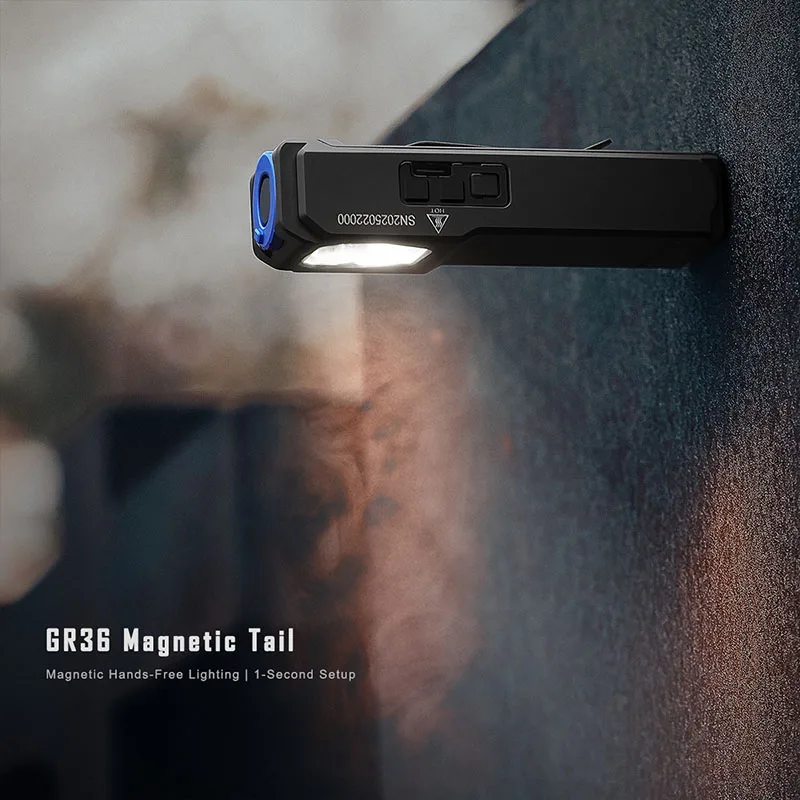 IMALENT GR36 Triple Light SourcesClip-on EDC Flashlight,2800 Lumens，486 m Beam Distance，Type-C Rechargeable，Magnetic Tail