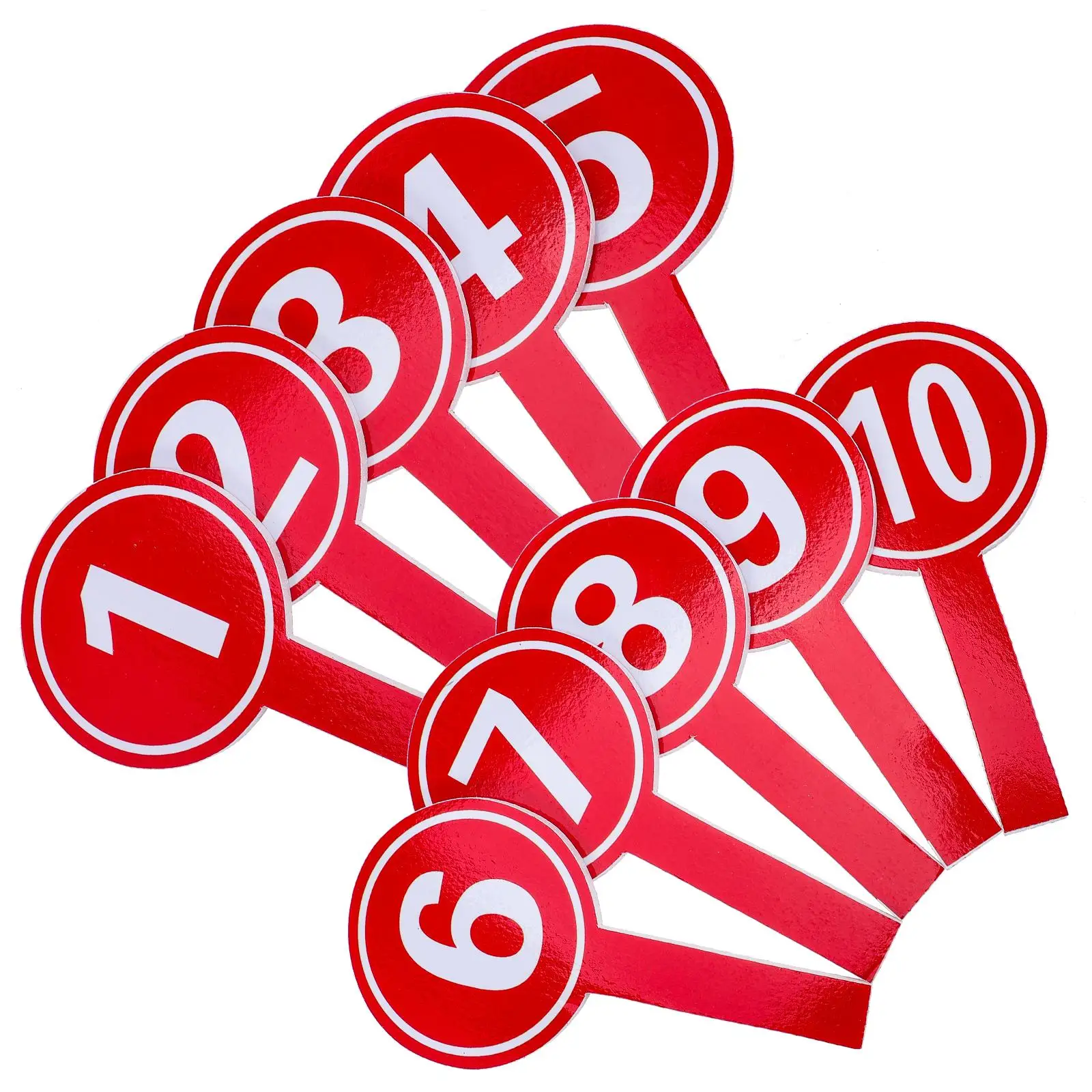 10 Pcs Number Plate Whiteboards Handheld Score Paddles Scoring Poster Auction Paddles Practical Boards Safe Competition