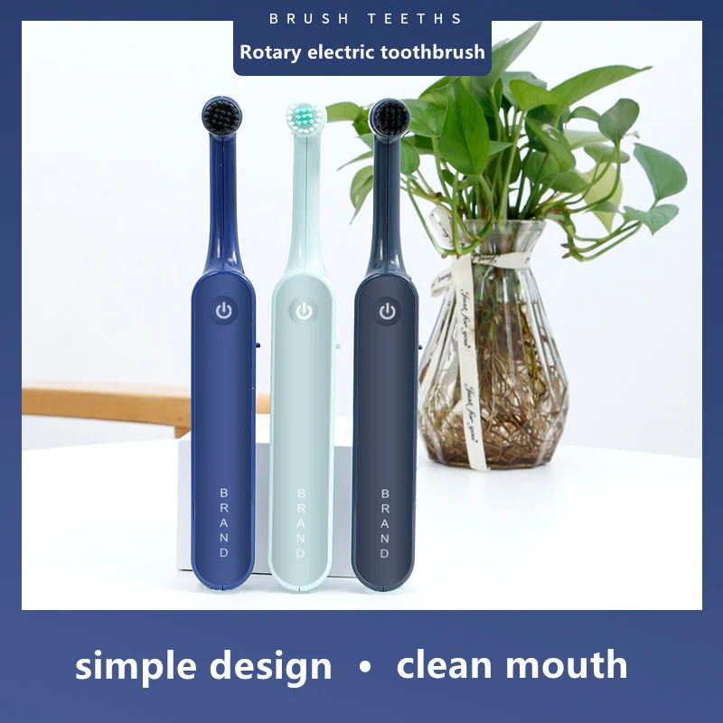 New Adult Electric Rotary Toothbrush Household IPX7 Waterproof Soft Bristles Vibrating Toothbrush Tooth Health Care Supplies