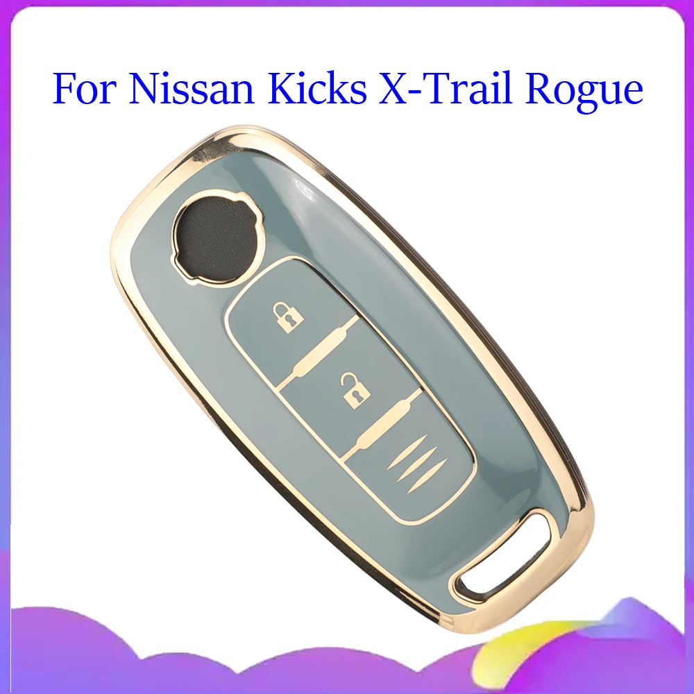 Jingyuqin New Remote Car Key Soft TPU Case FOB For Nissan Kicks X-Trail Rogue Ariya Protection Accessories Smart Part