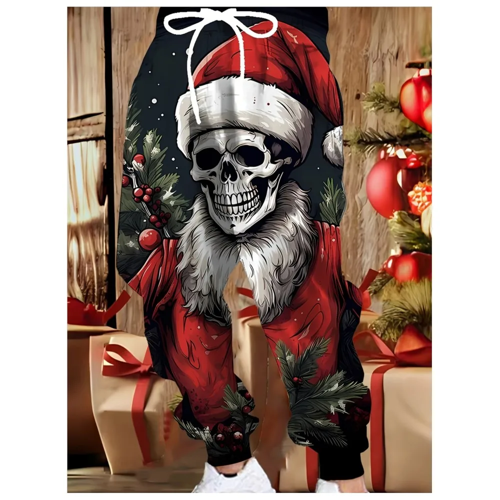 Skull Graphic Sweatpants for Men 6