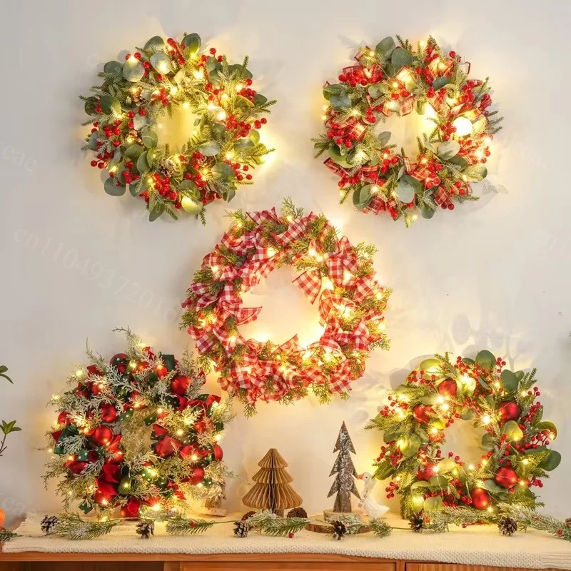 Christmas Wreath Door Hanging Ornament, Scene Layout Decor, Holiday Atmosphere Hanging Decoration