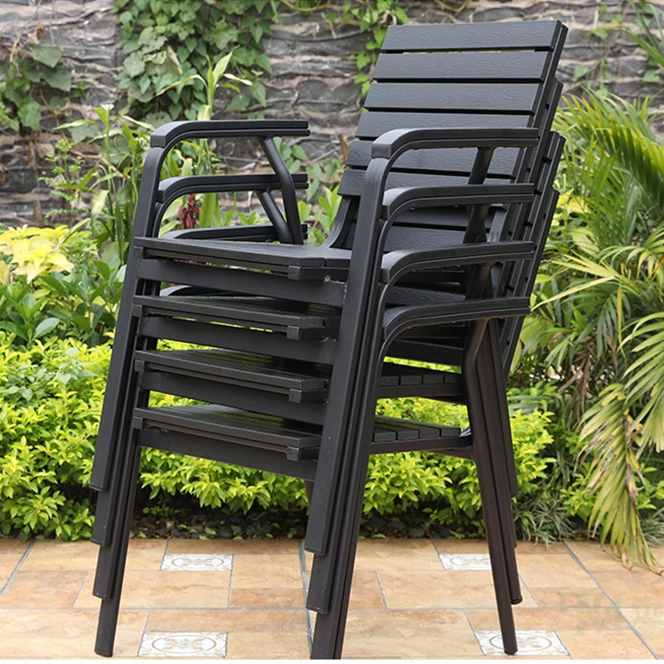 Modern Luxury Stackable Dining Chairs Restaurant Plastic Chairs Plastwood Outdoor Furniture