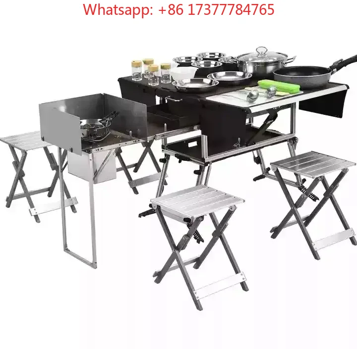 Outside Portable Camping Kitchen BBQ Full Set Multi-Fuction Equipment