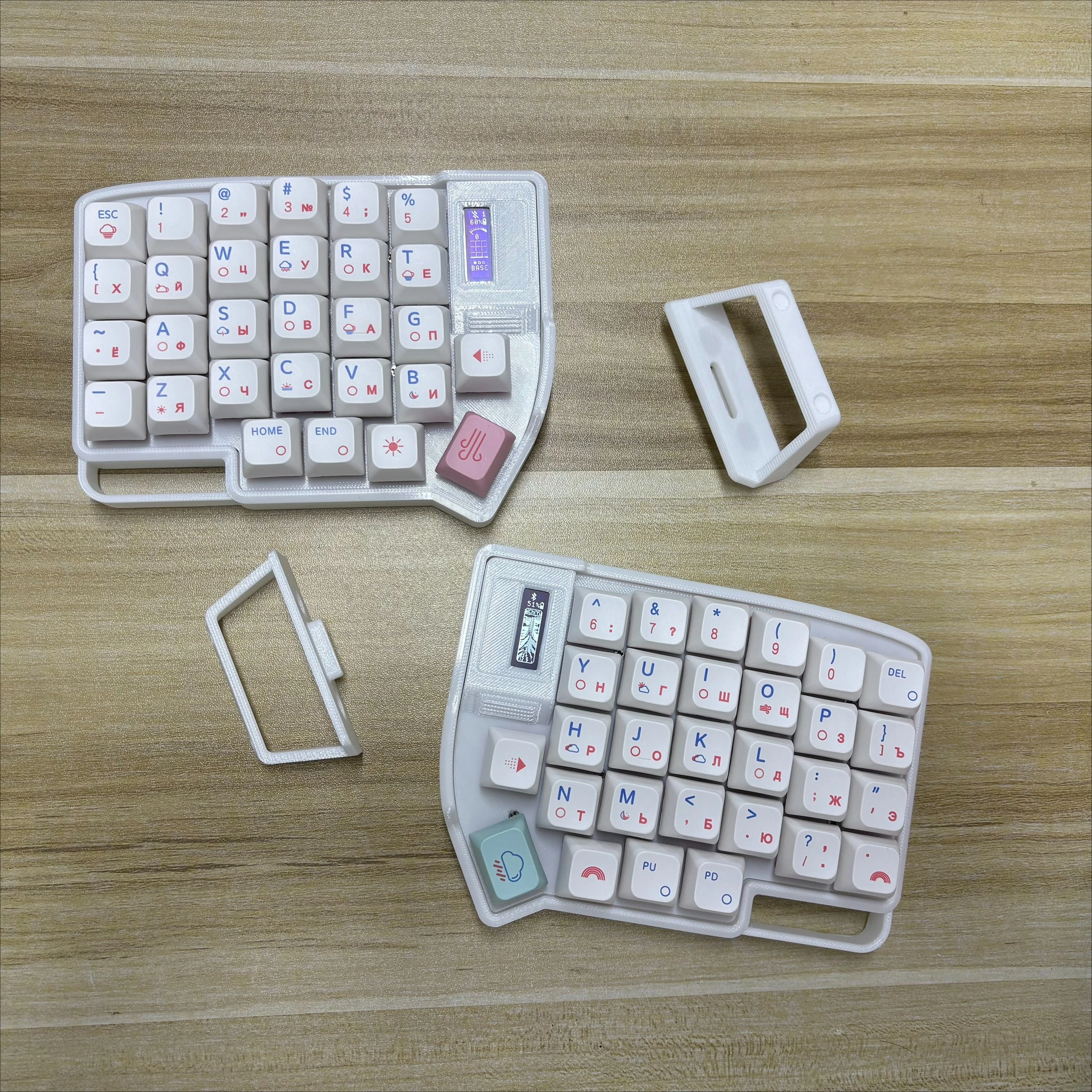 Lily58 Wired Split Keyboard Custom Dual Mode Bluetooth PETG Hot-swap Support ZMK Ergonomics OLED for Gamer Mechanical Keyboard