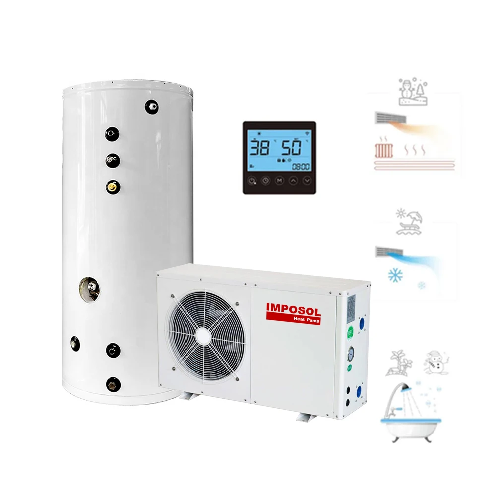 

IMPOSOL New Energy Full DC Inverter Mini Heat Pump ERP A+++ R410A DHW Heating Cooling WIFI Automatic Features Moboblock Heat