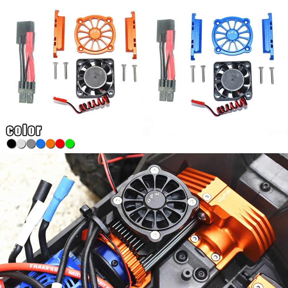 

GPM for 1/10 MAXX 4S 89076-4 Monster TRUCK metal Aluminum alloy motor cooling base with cooling fan 3463+3475