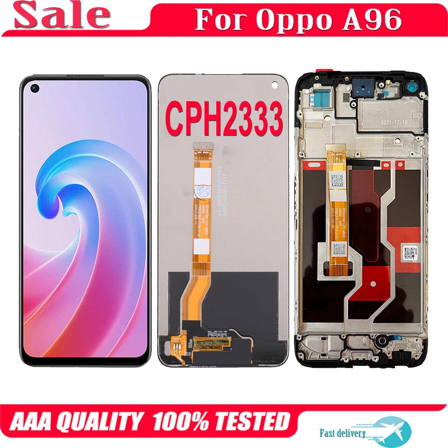 For OPPO A96 CPH2333 LCD Display Touch Screen Replacement Digitizer Assembly