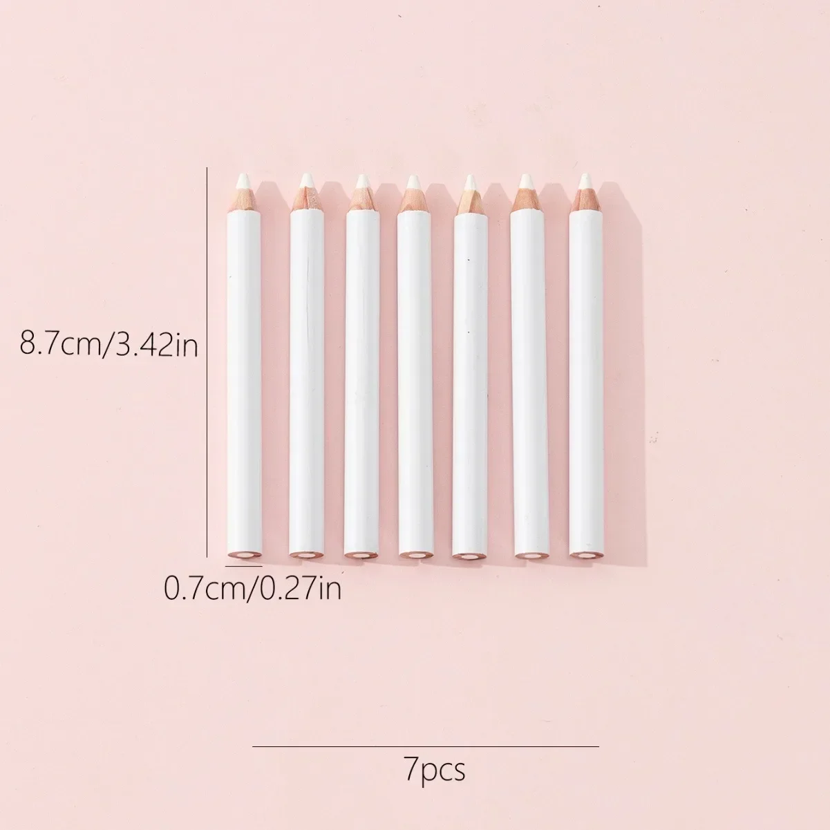 Minimalist Wind 3.5-inch 7-piece Set of Handmade Sewing Pens Sewing Tools DIY White Pencils Cutting and Marking Supplies