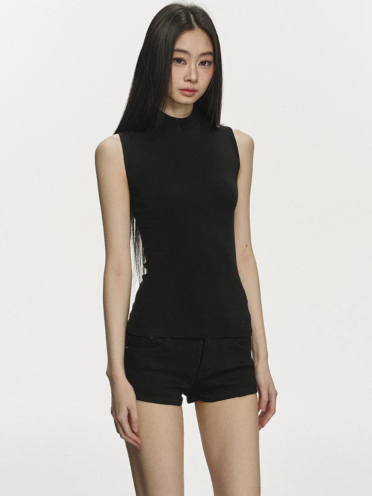 Yedinas أسود الظهر شير الصيف تانك القمم مثير أكمام تيز التصميم الأصلي الدبابات ضئيلة الكورية موضة شيك 2000s الملابس Y2k