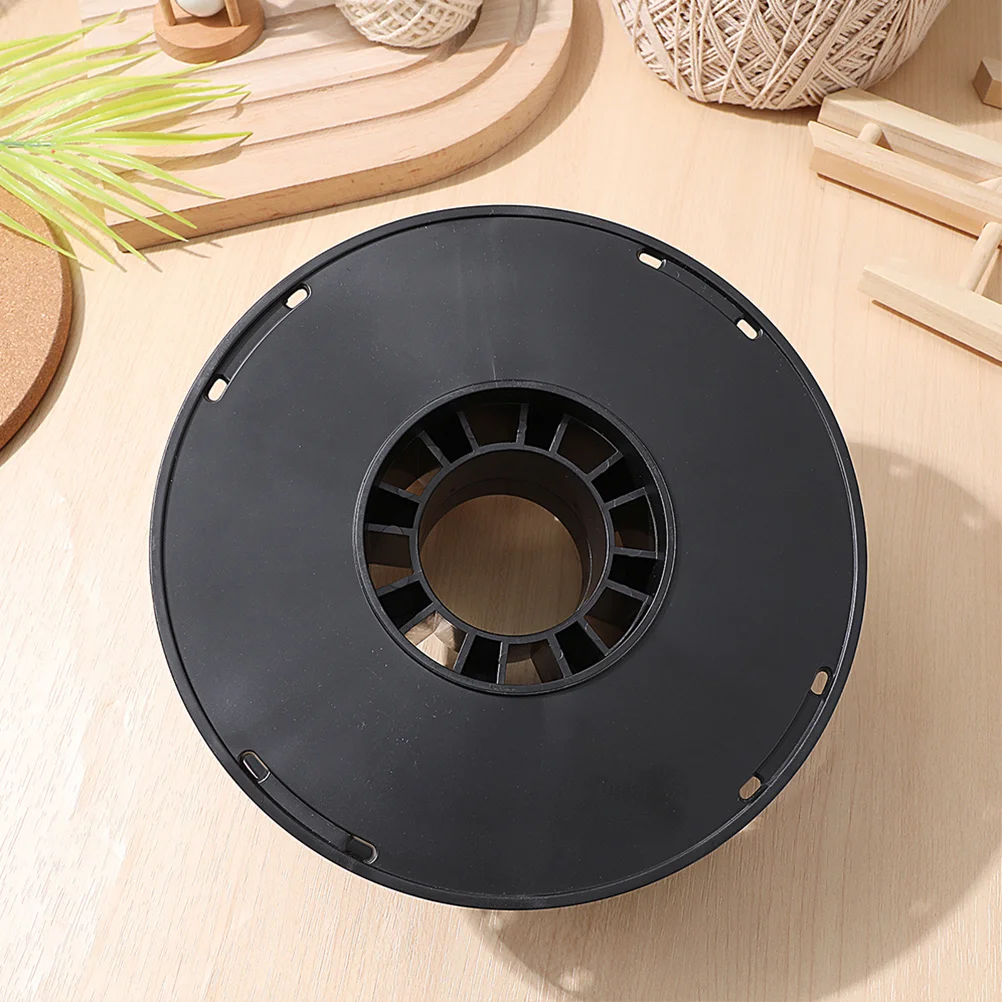 

Cable Reel for Camping Black Plastic Wire Spool Extension Cord Storage Drum Portable Lightweight Organizer for Outdoor Indoor