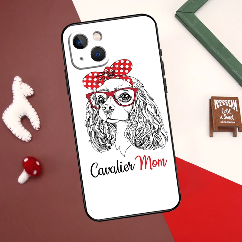 Cavalier King Charles Spaniel Dog Case For iPhone 16 13 12 11 14 15 Pro Max Plus X XR XS Max 12 Mini Cover Coque