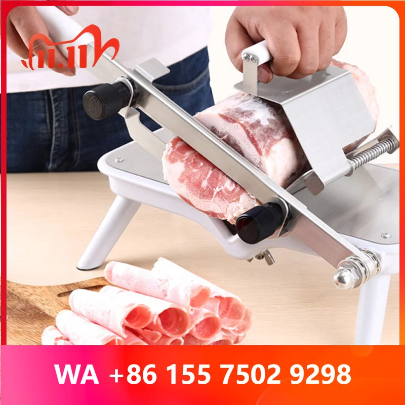 Manual Mutton Slir Stainless Steel Frozen Meat Slir Mutton Ham Roll Cutter Kitchen Supplies ST209