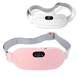 Electric Period Cramp Massager Vibrating Heating Pad Belt for Menstrual Colic Relief Pain Waist Abdominal Warm Palace Belt