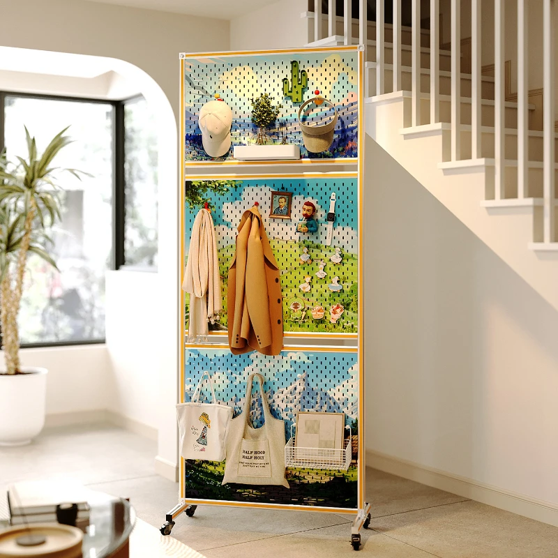 

Aluminum profile movable magnetic metal hole plate, push-pull pulley screen partition