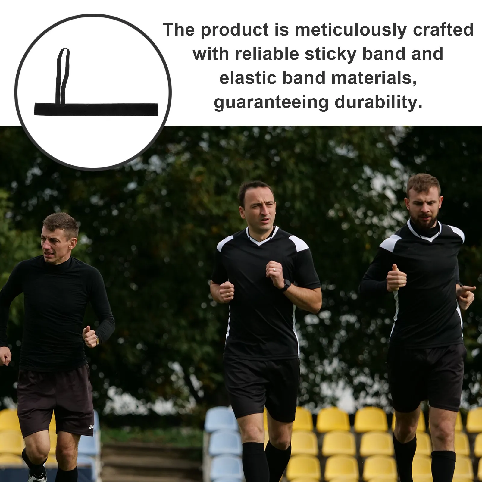6Pcs Football Referee Wristband High Performance Elastic Material Easy Wear Comfortable Grip Essential Soccer Referee Gear