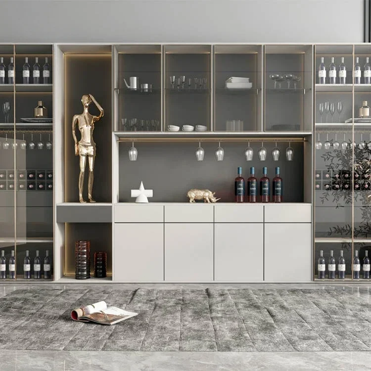

Latest Custom Made Storage Modern Wine Cabinet Bar Living Room Furniture
