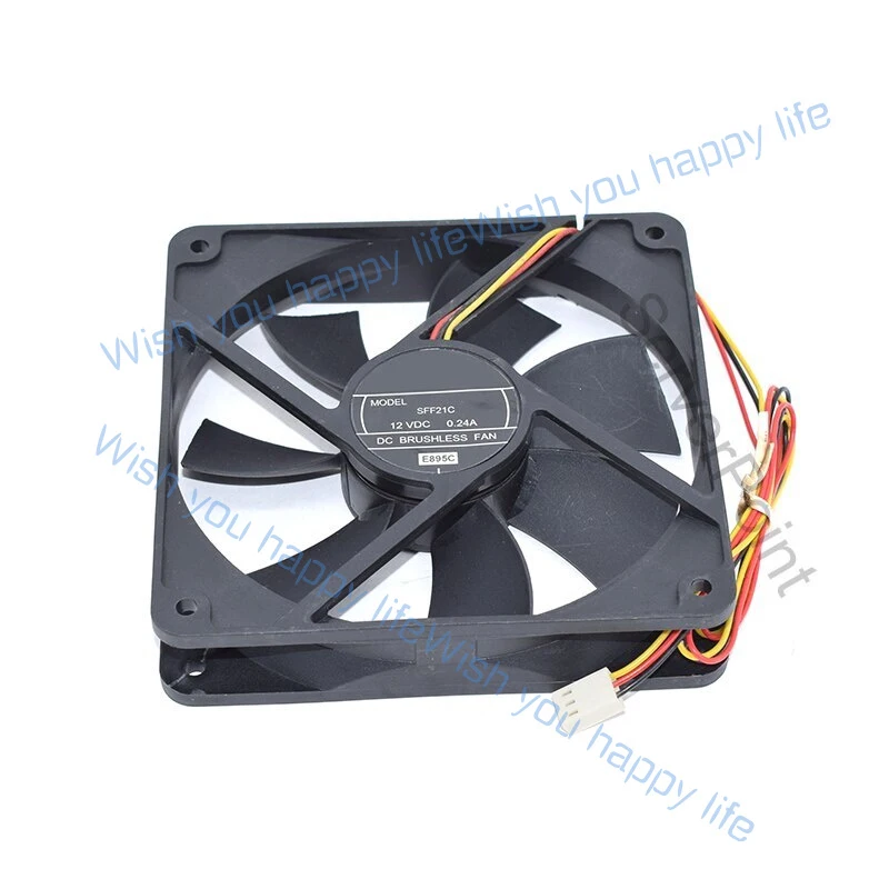L... for SFF21C Fluid Dynamic Bearing Cooling Fan DC 12V 0.24A 2100RPM 12025 12cm 3 Lines