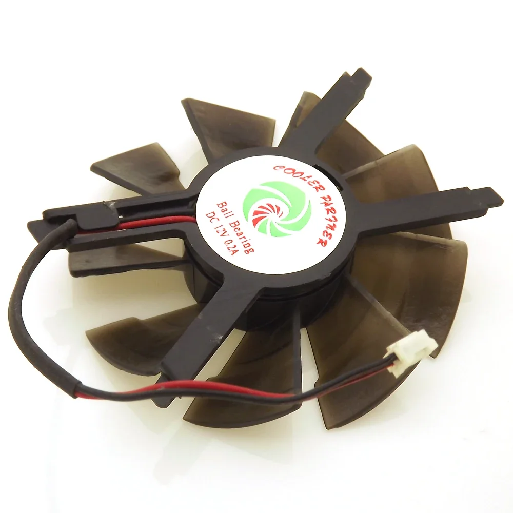 شحن مجاني محمل كروي 77 مللي متر DC12V 0.2A Clooer 2Pin لـ ZOTAC GT640-1GD3 2GD3 مروحة تبريد بطاقة الرسومات