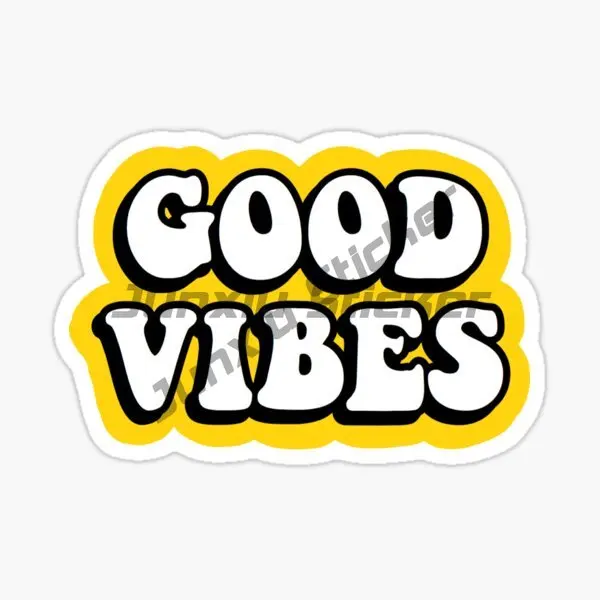Good Vibes Stickers Perfect for Laptops, Suitcases, Car Bumpers, Motorcycle Bicycle Scooter Kayak Vinyl Self-adhesive Decals