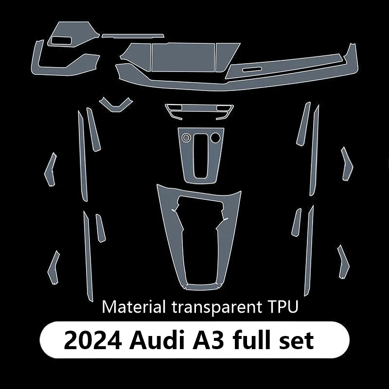 For 2024 Audi A3 dedicated interior film modification screen paint anti-scratch transparent TPU protective film