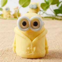 3D Yellow Cartoon Character Candle Molds Handmade Candle Making Mould Silicone Crafts Tools