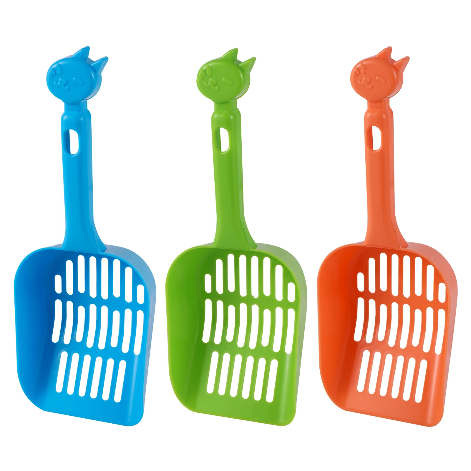 Dropshipping Sale Plastic Dog Cat Food Spoon Shovel 3 Colors Convenient Feeder Plastic Pet Feed Scoop